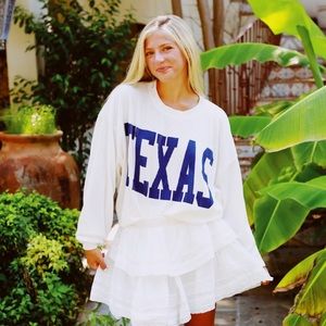 Texas Crewneck- Denim Blue
